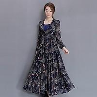 womens going out beach holiday vintage sophisticated swing dress print ...