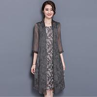 womens plus size casualdaily street chic loose dress print round neck  ...