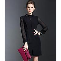 womens going out casualdaily party simple shift dress solid round neck ...