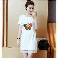 womens casualdaily simple t shirt solid print round neck short sleeve  ...