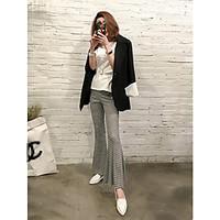 womens going out cute spring summer shirt pant suits striped round nec ...