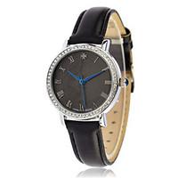 womens fashion watch quartz calendar water resistant water proof leath ...