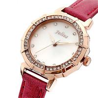 Women\'s Fashion Watch Quartz Water Resistant / Water Proof Leather Band Casual Black White Red Brown Pink