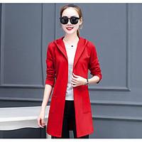 womens casualdaily cute fall coat solid shirt collar long sleeve long  ...