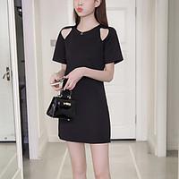 womens plus size casualdaily street chic shift little black dress soli ...