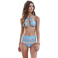 Women\'s Halter Bikini, Lace Up Polyester Spandex