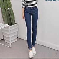 womens high rise micro elastic jeans pants slim skinny striped