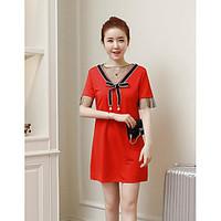 womens casualdaily simple sheath dress solid asymmetrical above knee s ...