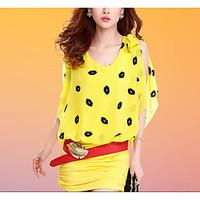 Women\'s Casual/Daily Simple Bodycon Dress, Polka Dot Print Round Neck Mini Sleeveless Cotton Summer High Rise Micro-elastic Thin