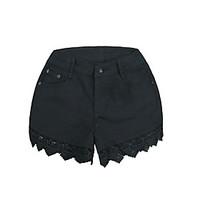 womens high rise micro elastic shorts pants street chic straight solid