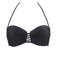 Womens Vintage Strappy Push Up High Waist Swimsuit Bikini Top