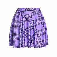 Women\'s Patchwork Blue / Red / Green / Orange / Purple Skirts, Sexy / Active Mini