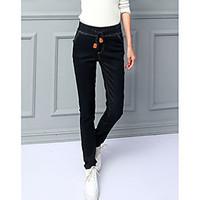 womens mid rise micro elastic skinny pants simple skinny solid