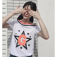 womens going out casualdaily sexy simple spring summer t shirt animal  ...