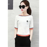 womens casualdaily simple summer t shirt pant suits solid bateau half  ...