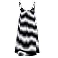 Women\'s Going out Party A Line Dress, Striped V Neck Maxi Sleeveless Silk All Seasons High Rise Inelastic Thin