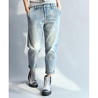 womens mid rise micro elastic loose pants simple loose solid