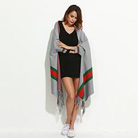 womens tassel casualdaily simple regular cardigan solid red black brow ...