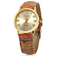 womens women fashion watch chinese quartz wooden leather band vintage  ...