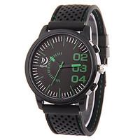 Women\'s Men\'s Unisex Fashion Watch Quartz Silicone Band Casual Black