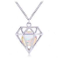 Women\'s Pendant Necklaces Crystal Gemstone Crystal Alloy Fashion Silver Golden Jewelry Party Daily Casual 1pc