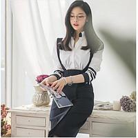 womens going out work vintage cute spring summer shirt skirt suits sol ...