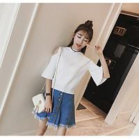 womens going out casualdaily short cardigan solid round neck length sl ...