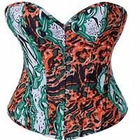 Women Overbust Corset, Organic Cotton Hook Eye