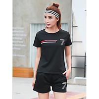 womens casualdaily sports simple active summer t shirt pant suits soli ...