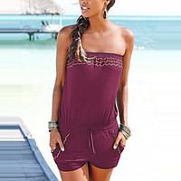 womens mid rise beach casualdaily club off the shoulder romperssexy si ...