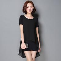 womens casualdaily simple t shirt solid round neck short sleeve others