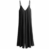 womens high rise casualdaily jumpsuits simple relaxed polka dot summer