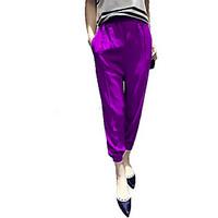 Women\'s High Rise Inelastic Chinos Pants, Simple Loose Slim Solid