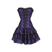 Women Overbust Corset Dress