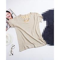 womens casualdaily simple summer t shirt solid round neck short sleeve ...