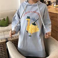 womens casualdaily simple t shirt print hooded long sleeve cotton thin