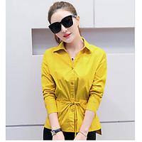 womens casualdaily simple cute shirt solid square neck long sleeve cot ...