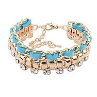 womens chain bracelet jewelry fashion rhinestone alloy irregular jewel ...