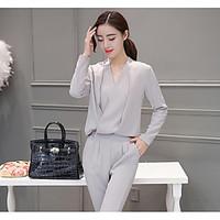 womens high rise casualdaily jumpsuits simple straight pure color soli ...