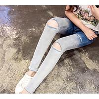 womens mid rise micro elastic skinny jeans pants simple skinny solid