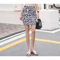 womens going out knee length skirts bodycon geometric summer