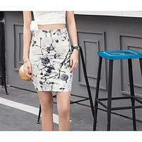 womens going out knee length skirts bodycon print summer