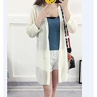 womens going out club regular cardigan solid deep v long sleeve silk s ...