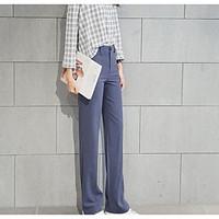 womens high rise micro elastic chinos business pants simple straight s ...