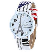 Women\'s Quartz Watch Clock Women Leather Casual Dress Women\'s Paris Word Eiffel Tower Wristwatch Cool Watches Unique Watches