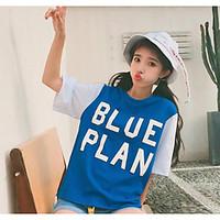 womens going out street chic t shirt print round neck short sleeve cot ...