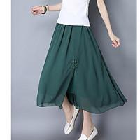 womens going out midi skirts swing solid summer