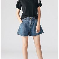 womens high rise micro elastic shorts pants sexy relaxed solid