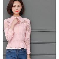 womens going out cute shirt solid round neck long sleeve others