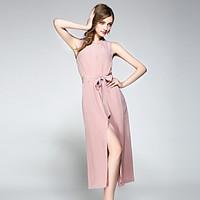 womens going out casualdaily party simple swing dress solid round neck ...